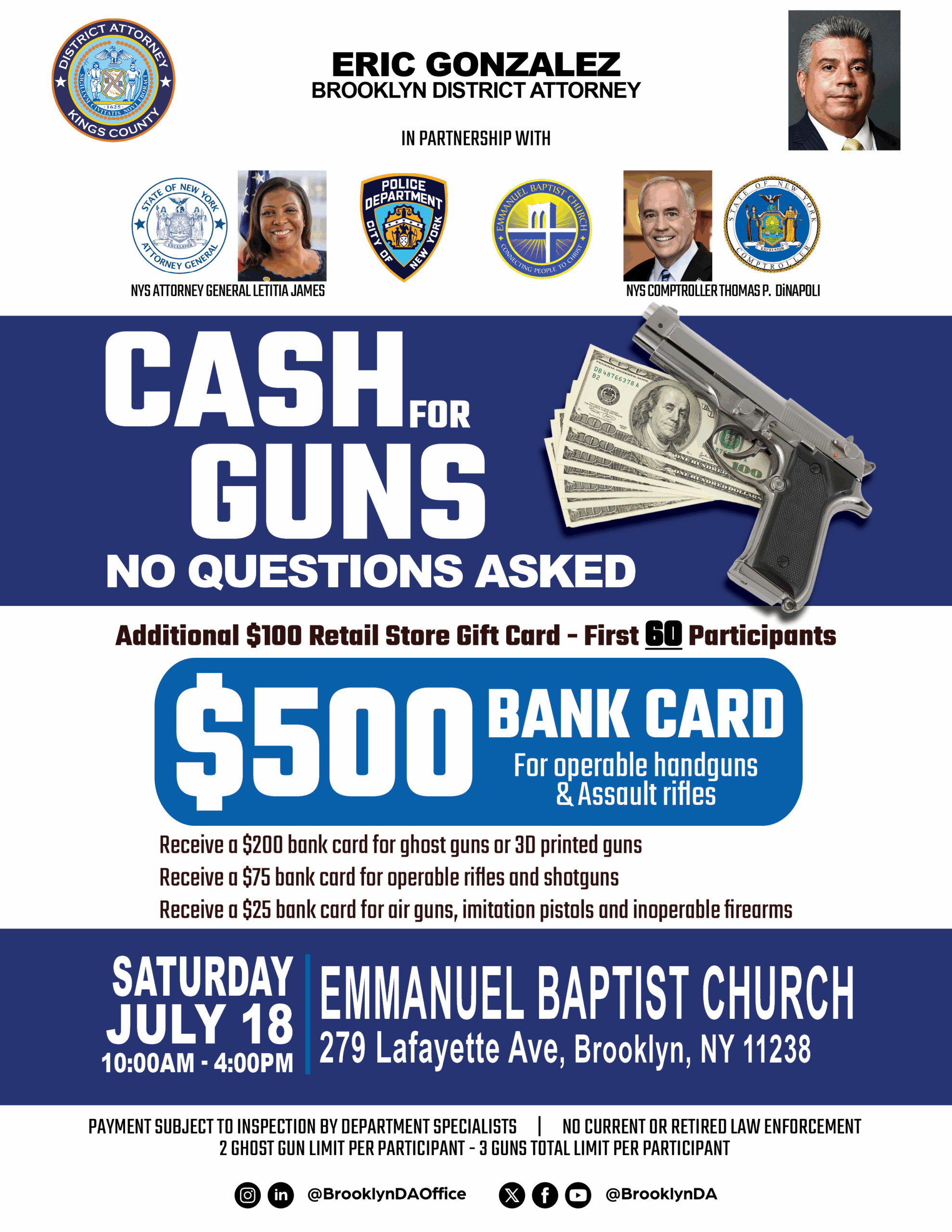 Cash for Guns Flyer July 2026 1 of 2.